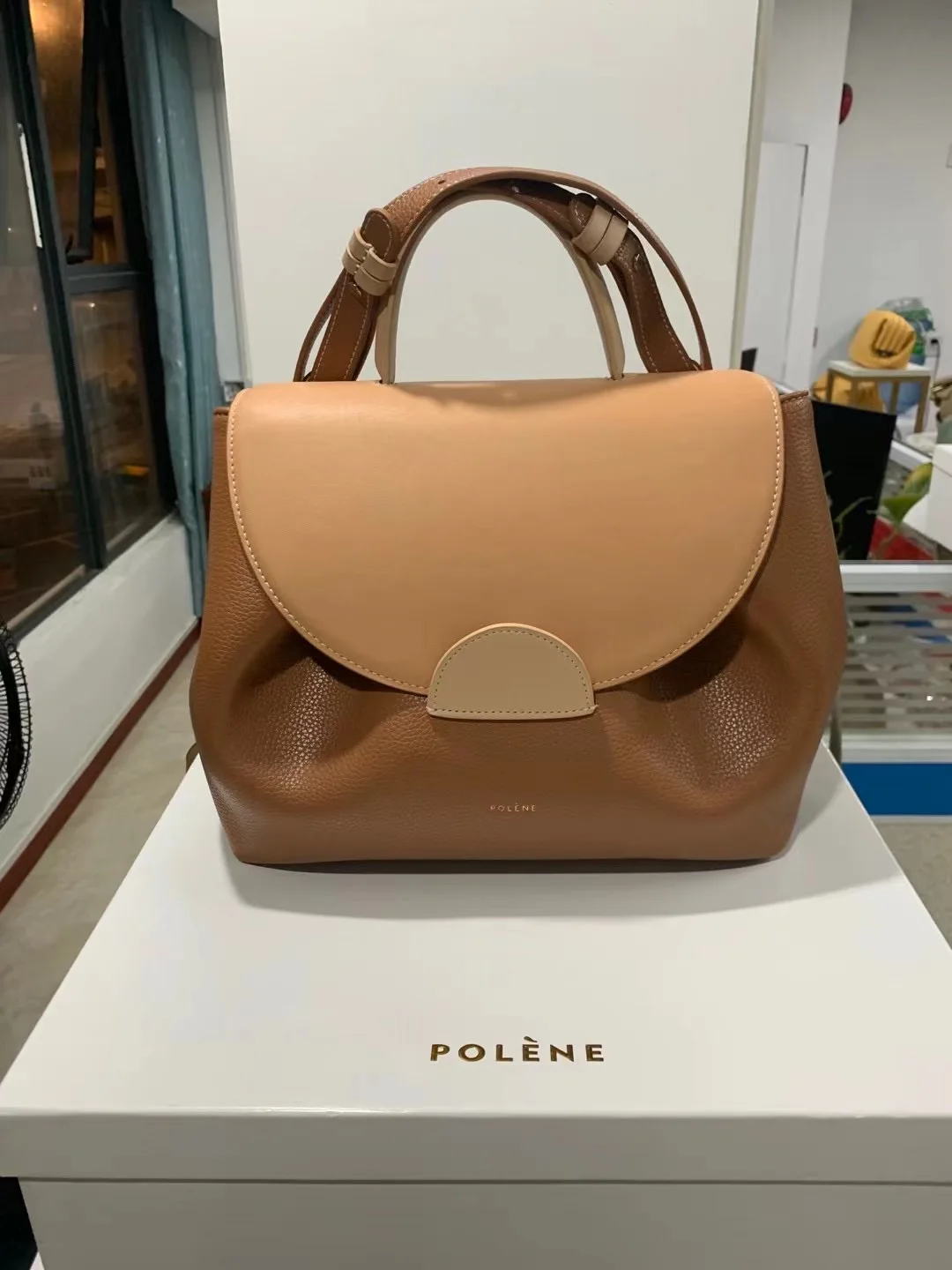 Polene Paris Shopping Bag Genuine Leather Women's Bag Shoulder Large  Capacity Commuter Bag Poleno Handbag Flagship Store - AliExpress