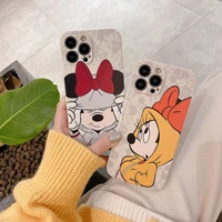 disney mickey and minnie phone case for iphone 13 12 mini 11 pro xs max x xr 6 7 8 se 2 3