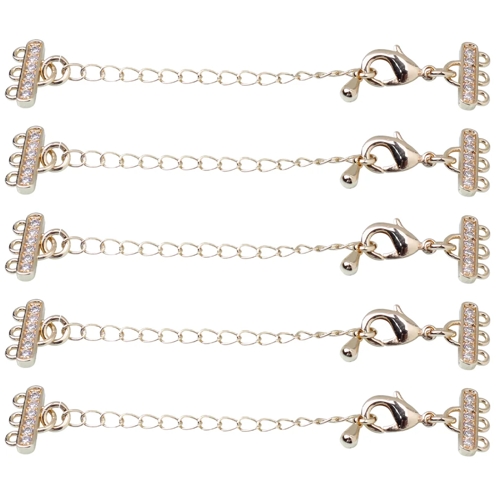 

5 Pcs Necklace Extenders Trendy Necklaces Extension Chain Jewelry DIY Chains