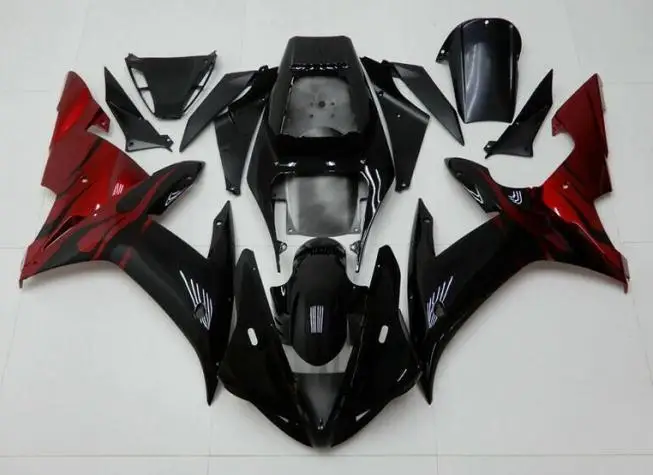 

4 подарка, новый комплект обтекателей для мотоцикла из АБС-пластика, подходит для YAMAHA YZF - R1 02 03 2002 2003, комплект кузова красного и черного цвета