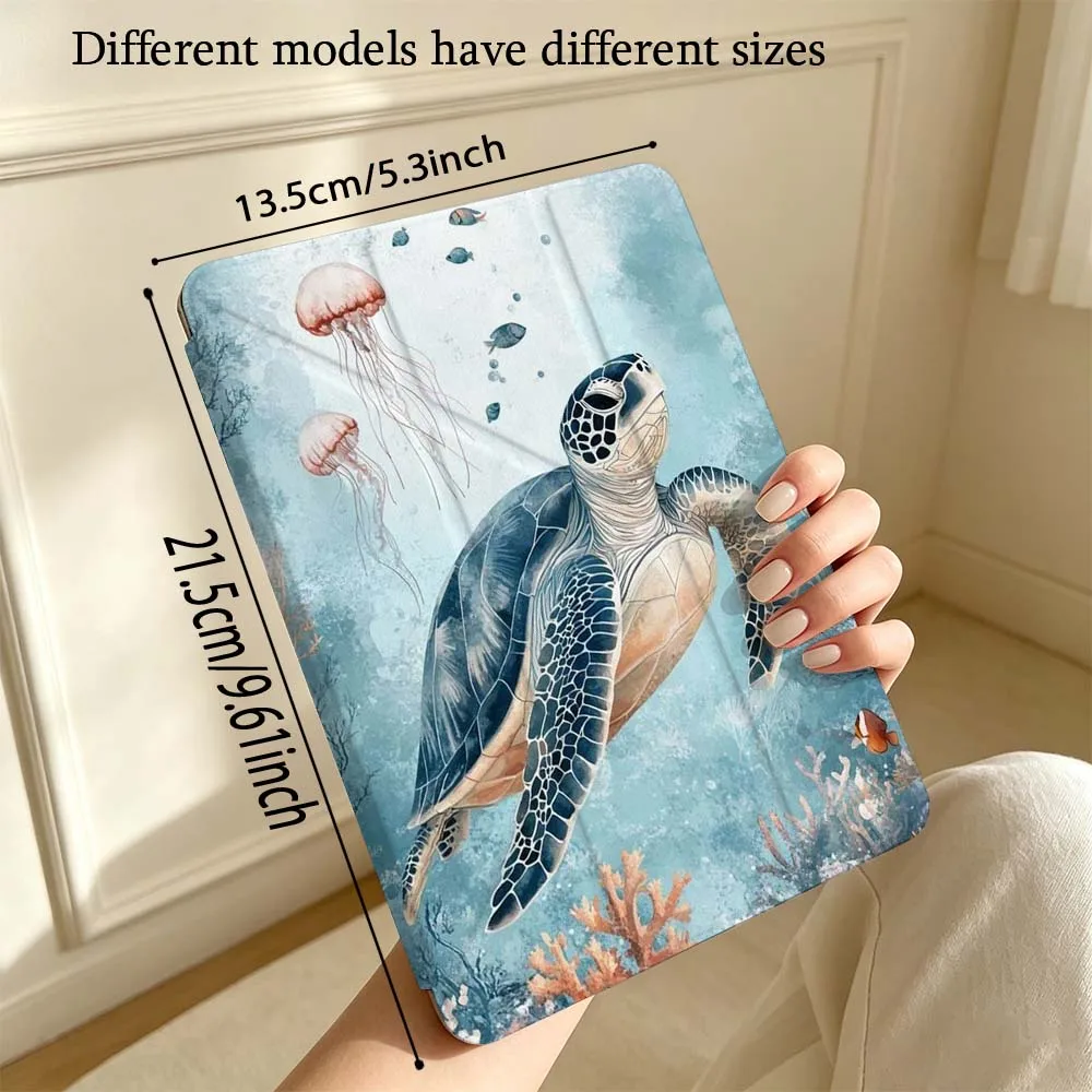Фото Мягкий чехол с рисунком морской черепахи для Samsung Galaxy Tab S6 S7 S8 S9 S10 A8 A9 A11 Lite FE Plus 3Y, чехол для планшета №4