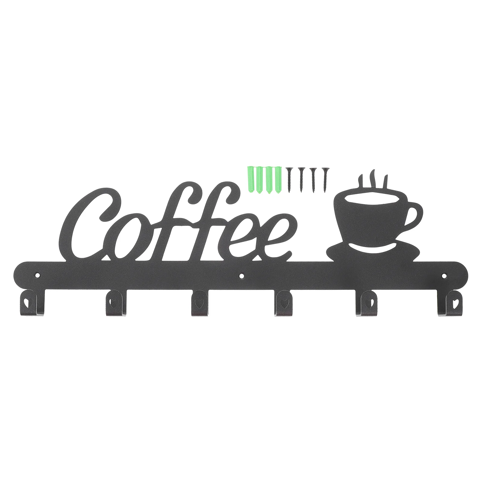 

Mug Wall Rack Coffee Holder Cup Hanger Hooks Coat Mounted Kitchen Organizer Hook Storage Mount Sign Hangers Tea Shelf Decorative