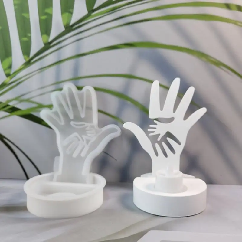 Подсвечник силиконовая форма полые руки Смола эпоксидный подсвечник литье формы