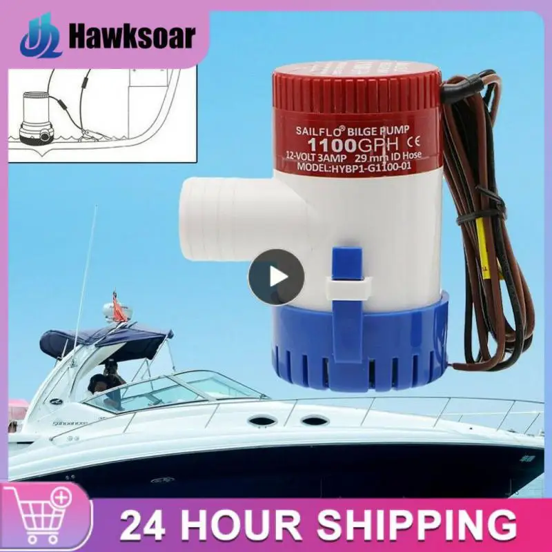 

1100GPH DC 12V 1 Bilge Electric Water Pump drainage system For Submarine Boats Yacht Rustproof Water Pump Boat Yacht Accessories