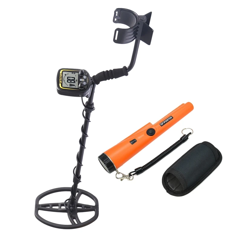 

HOT-TX-850 Metal Detector With Positioning Rod Waterproof Coil LCD Treasure Hunter 1.5M Underground Metal Jewelry Detector