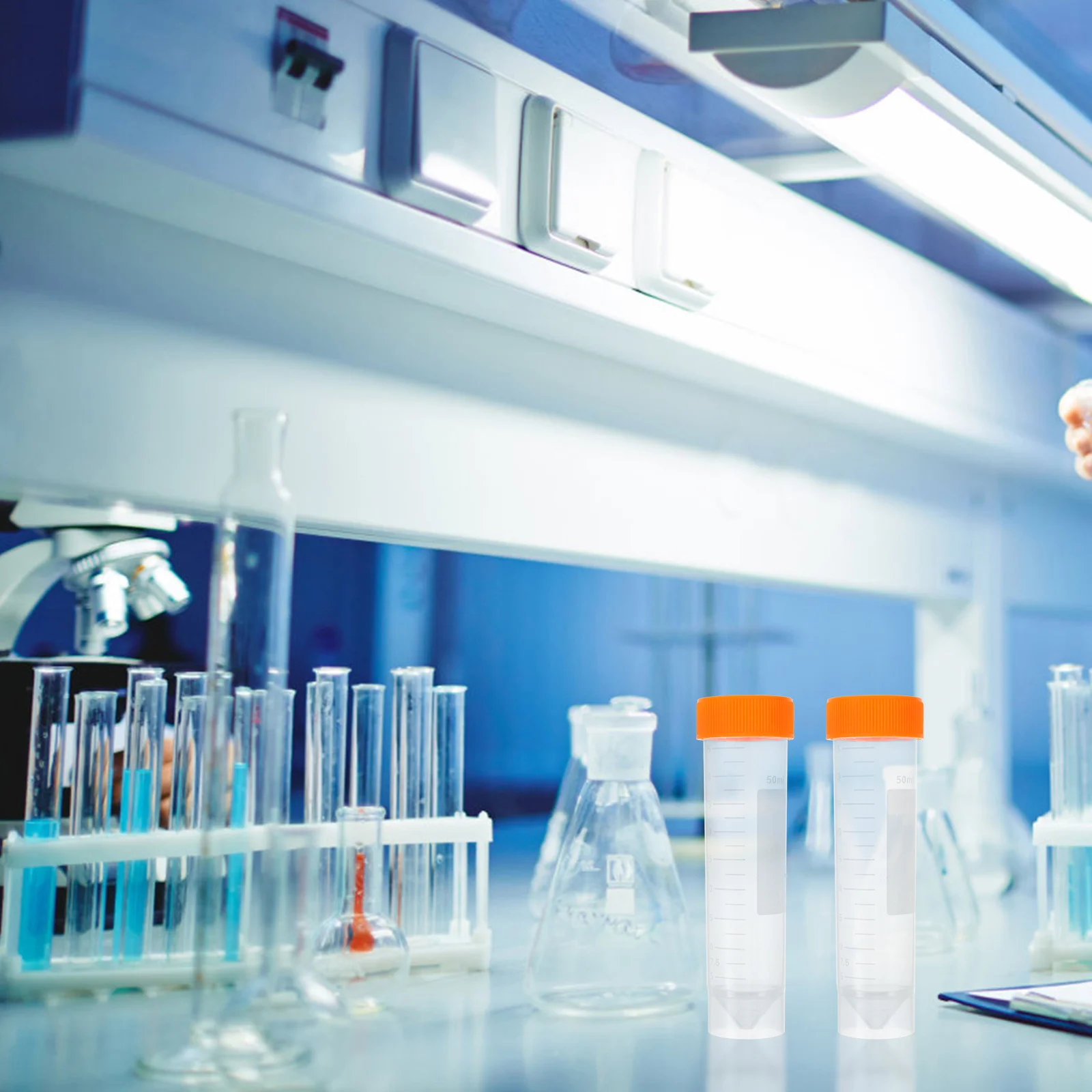 50 шт. миниатюрная центрифужная пробирка Keli с плоским дном лабораторная