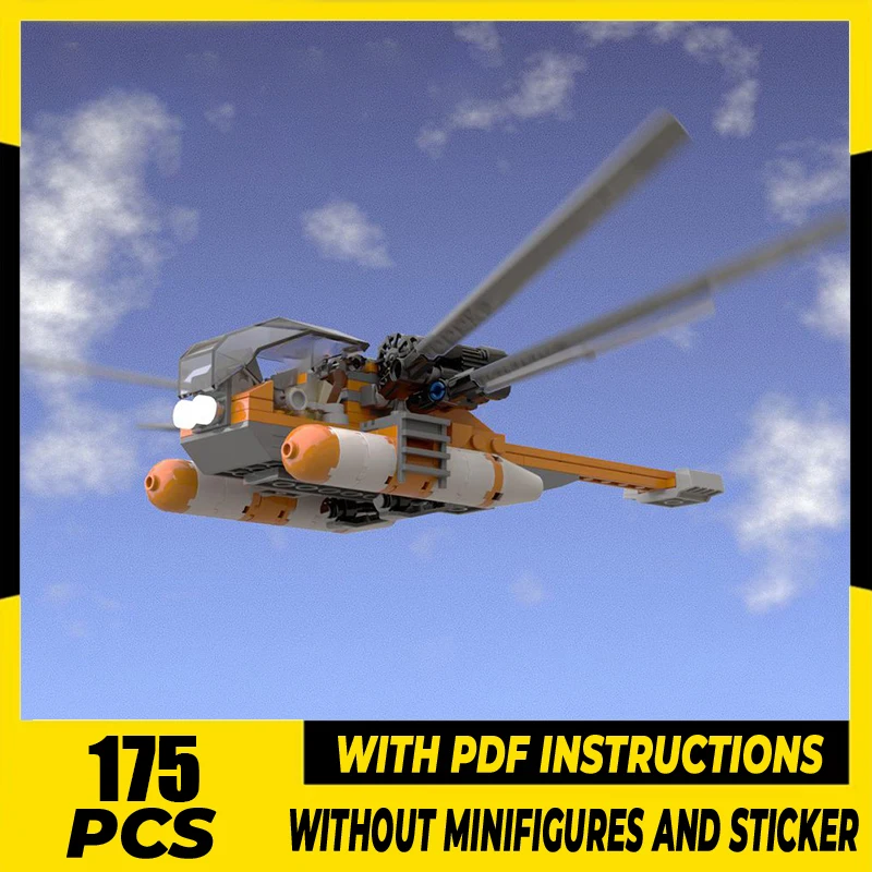 Военная серия Moc строительные блоки орнитоптер SAR1 модель вертолета технология