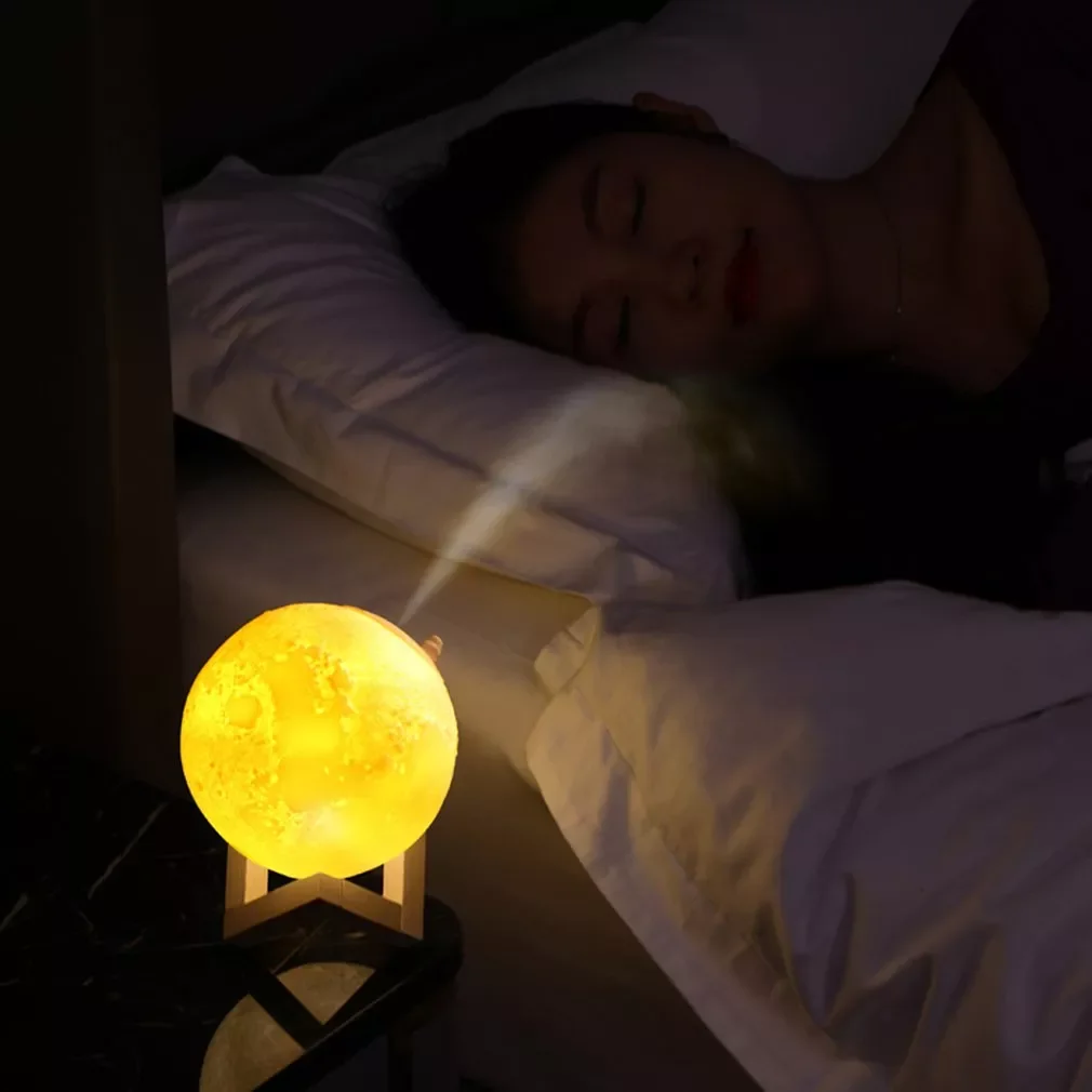 

3D Moon Lamp Light Humidifier Diffuser Aroma Essential Ultrasonic Humidifier Night Cool Mist Purifier