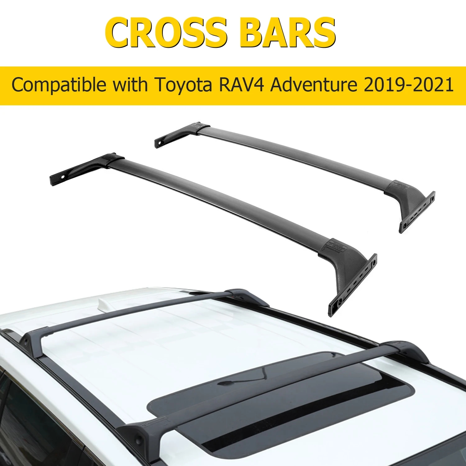 

Car Roof Rack for TOYOTA RAV4 Adventure 2019-2022 Aluminum Alloy Luggage Carrier Kayaks Bike Canoes Roof Cross Bars Rack Holder