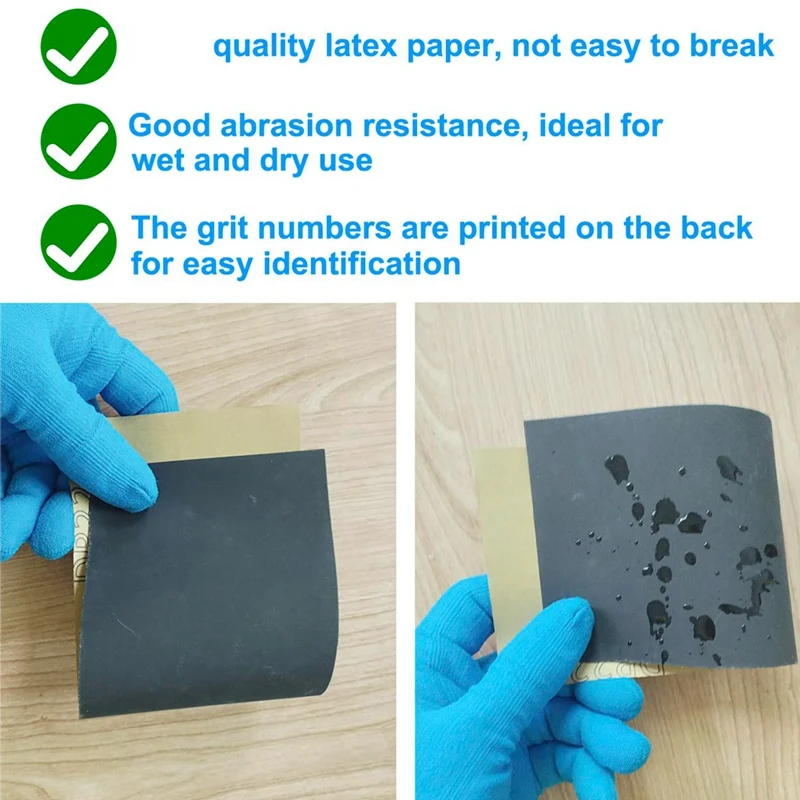 Набор наждачной бумаги 20 шт. в ассортименте для шлифовки дерева металла листы