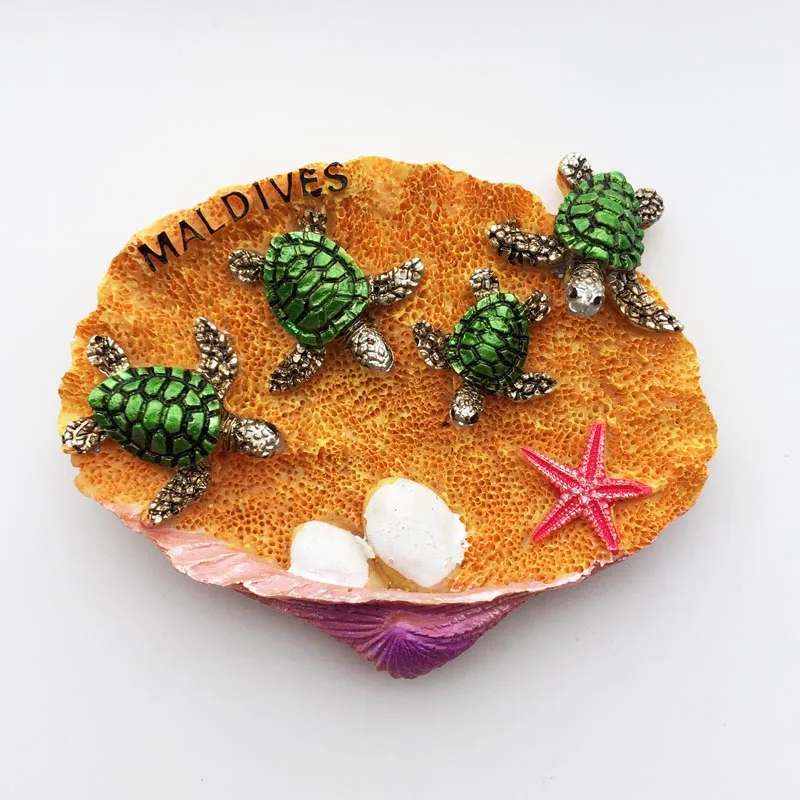 Магнит на холодильник мальдивский пляж креативная форма ракушки человеческий