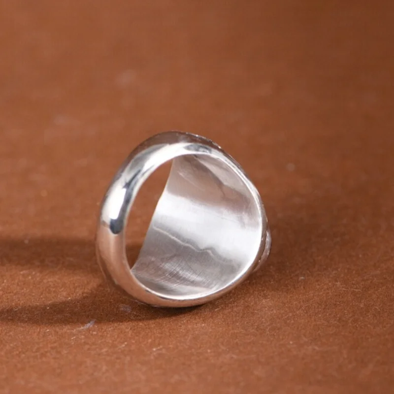 BOCAI S925 кольца-подвески из стерлингового серебра для мужчин ретро вечный