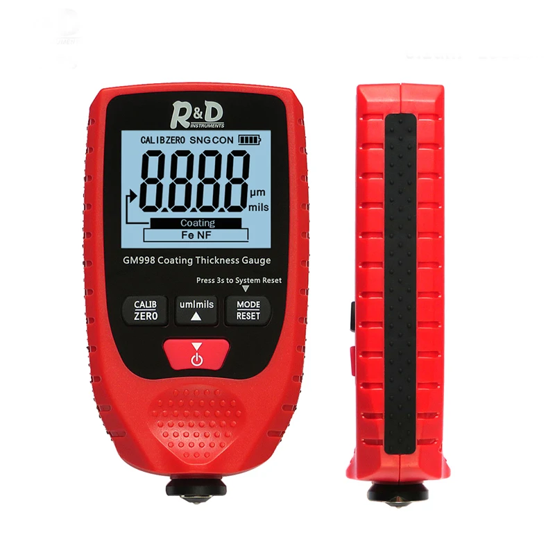 

GM998 Digital Car Paint Coating Thickness Gauge 0-1500 um Fe & NFe Meter