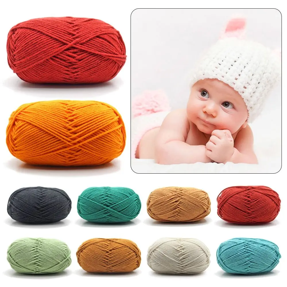 

2pc Warm New Sweater DIY Crafts Sofa Cushion Soft Crochet Knitting Milk Cotton Braided Material Wool Yarn