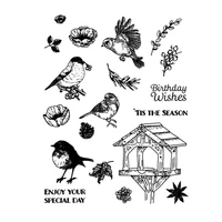 new arrivals bird clear stamps for diy scrapbooking card fairy transparent silicone stamp making photo album crafts decor