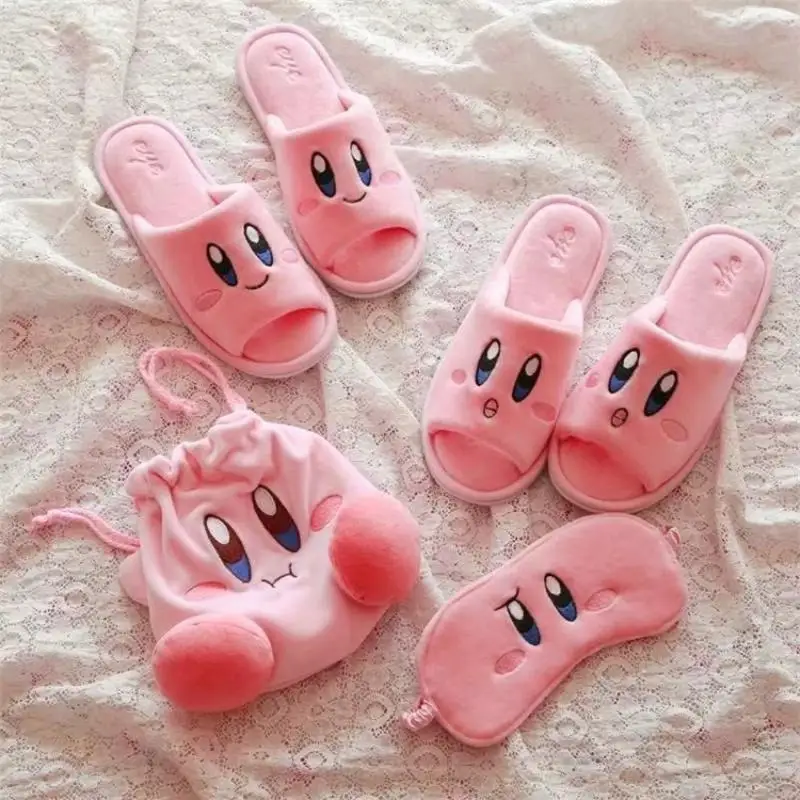 

Kawaii Cartoon Star Kabi Thermal Slippers Eyepatch Drawstring Bag Winter Soft Comfortable Christmas Creative Birthday Gifts