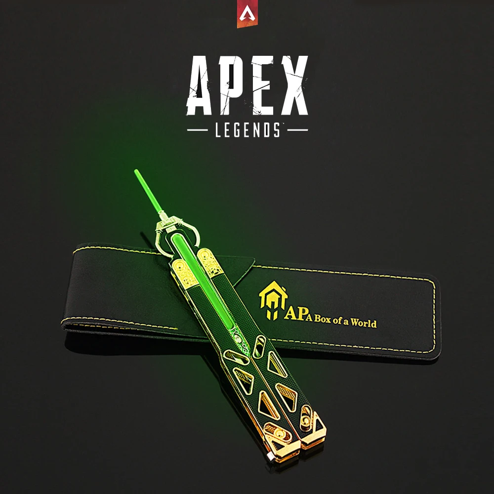 

Apex Legends Heirloom New Luminous Octane Heirloom Butterfly Knife Game Keychain Weapon Knife Katana Sword Samurai Gifts Kid Toy