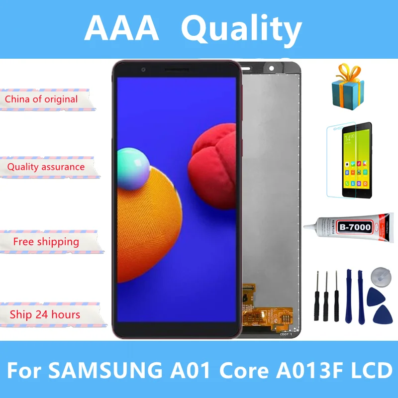 

5.3"; Original For Samsung Galaxy A01 Core LCD Display Touch Screen with Frame For Galaxy A01Core A013F SM-A013F/DS A013G Displa