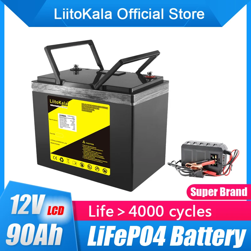 

Аккумулятор LiitoKala, 12,8 В, 90 Ач, 90000 мАч