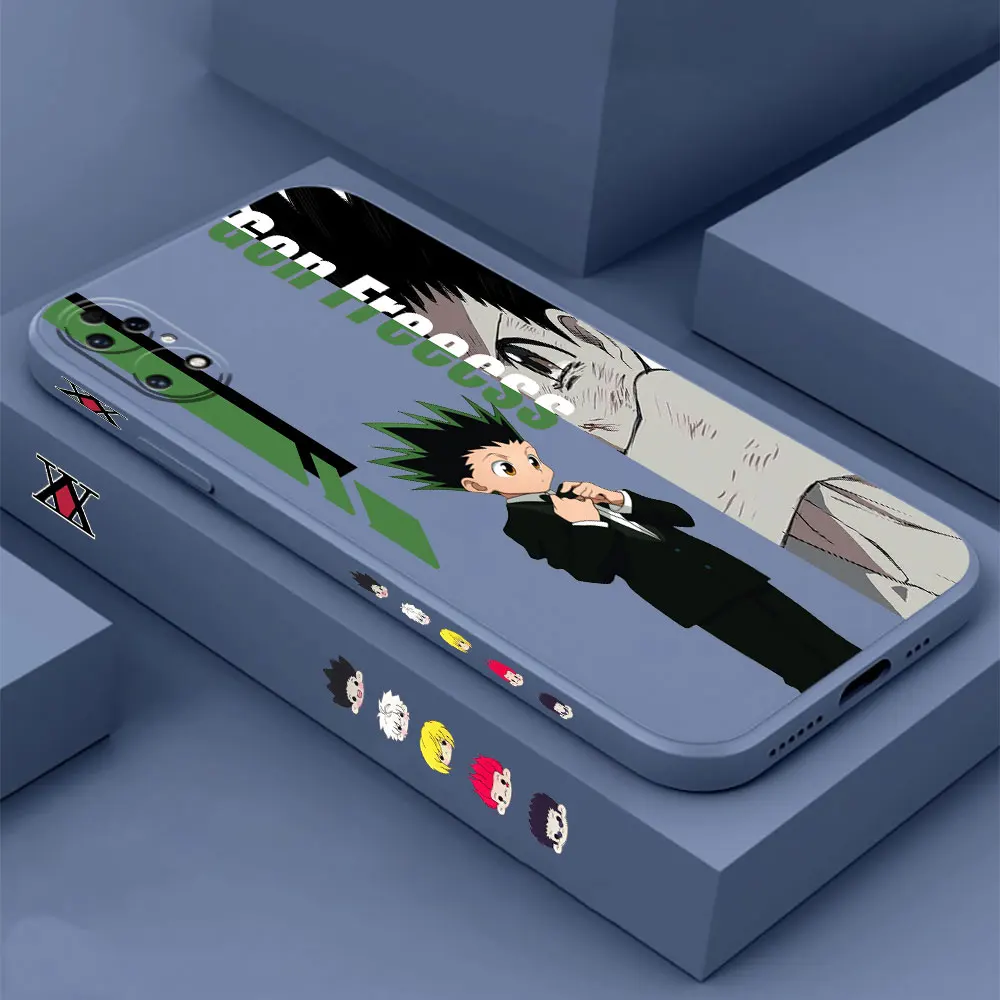 Hunter X Hunter Gon Freecss Phone Case For Huawei P60 P50 P40 P30 P20 Mate 50 40 30 20 20X 10 Colour Liquid Silicone Cover Funda
