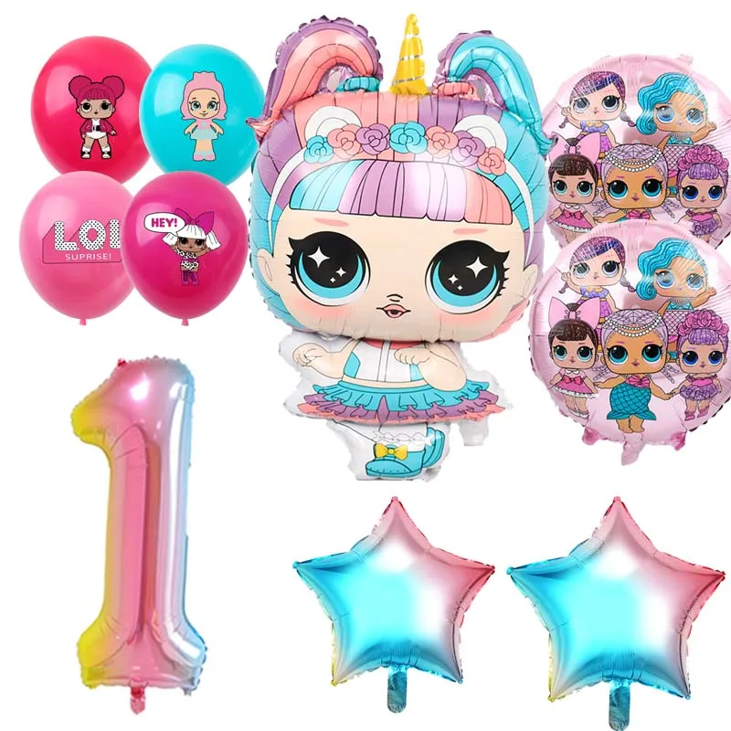 

Surprise Girl LOol Balloon Birthday Party Decoration 12inch Latex/Foil Ballon Supplies Home Decor Baby Shower Wedding Gift