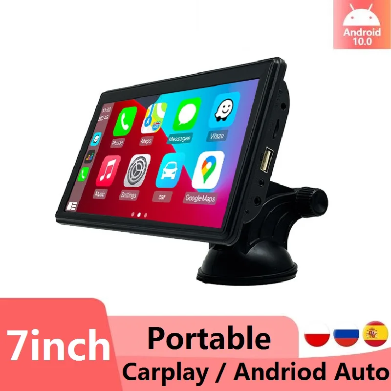 

Portable Car Radio Carplay Car Monitor Android Auto 7inch Touch Screen 1din 2din Radio FM Radio No Installation Stereo Receiver