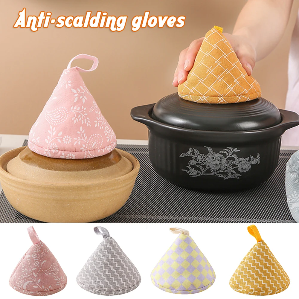 Hangable Anti-scalding Triangle Pot Handle Cap Household Heat Insulation Pot Ear Cover High Temperature For Home Kitchen Durabl