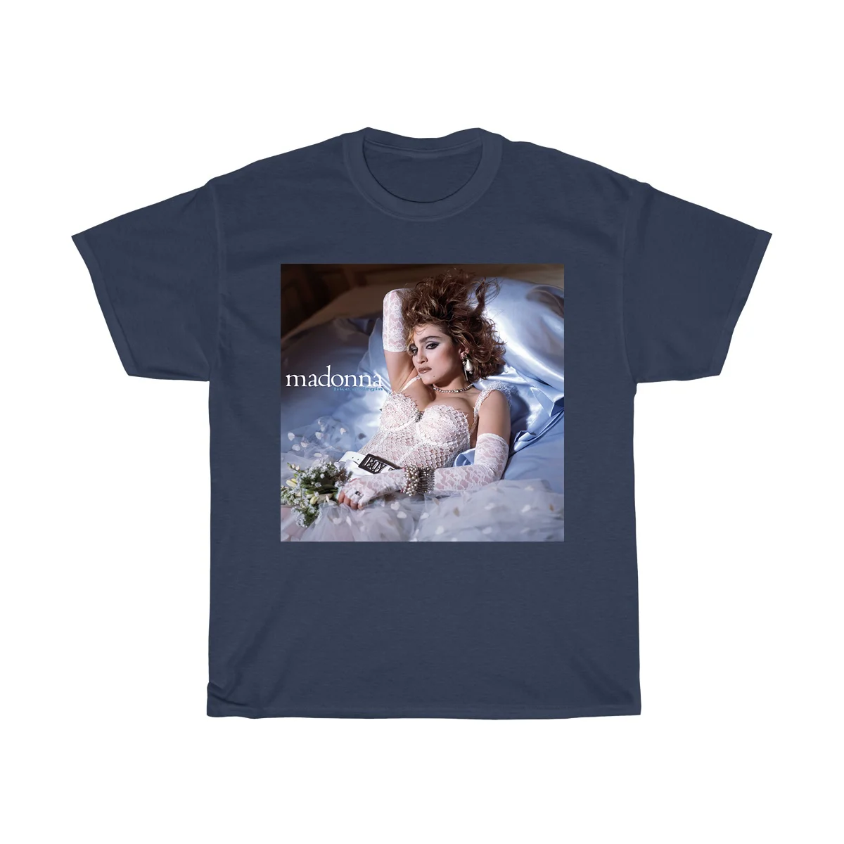 

Madonna - Like A Virgin Cover Vintage Navy Unisex T-Shirt Tee Shirts