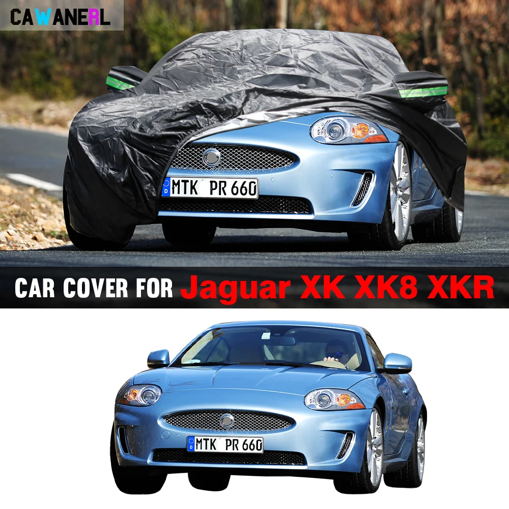 

Полный автомобильный чехол для Jaguar XK XK8 XKR 1997-2025, уличный солнцезащитный козырек, защита от УФ-лучей, снега, ветра, водонепроницаемый автомобильный чехол