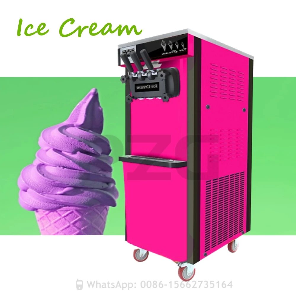 110V 220V 18 ~ 22L/H экономичная Коммерческая Машина для мороженого с тремя топами 2 + 1
