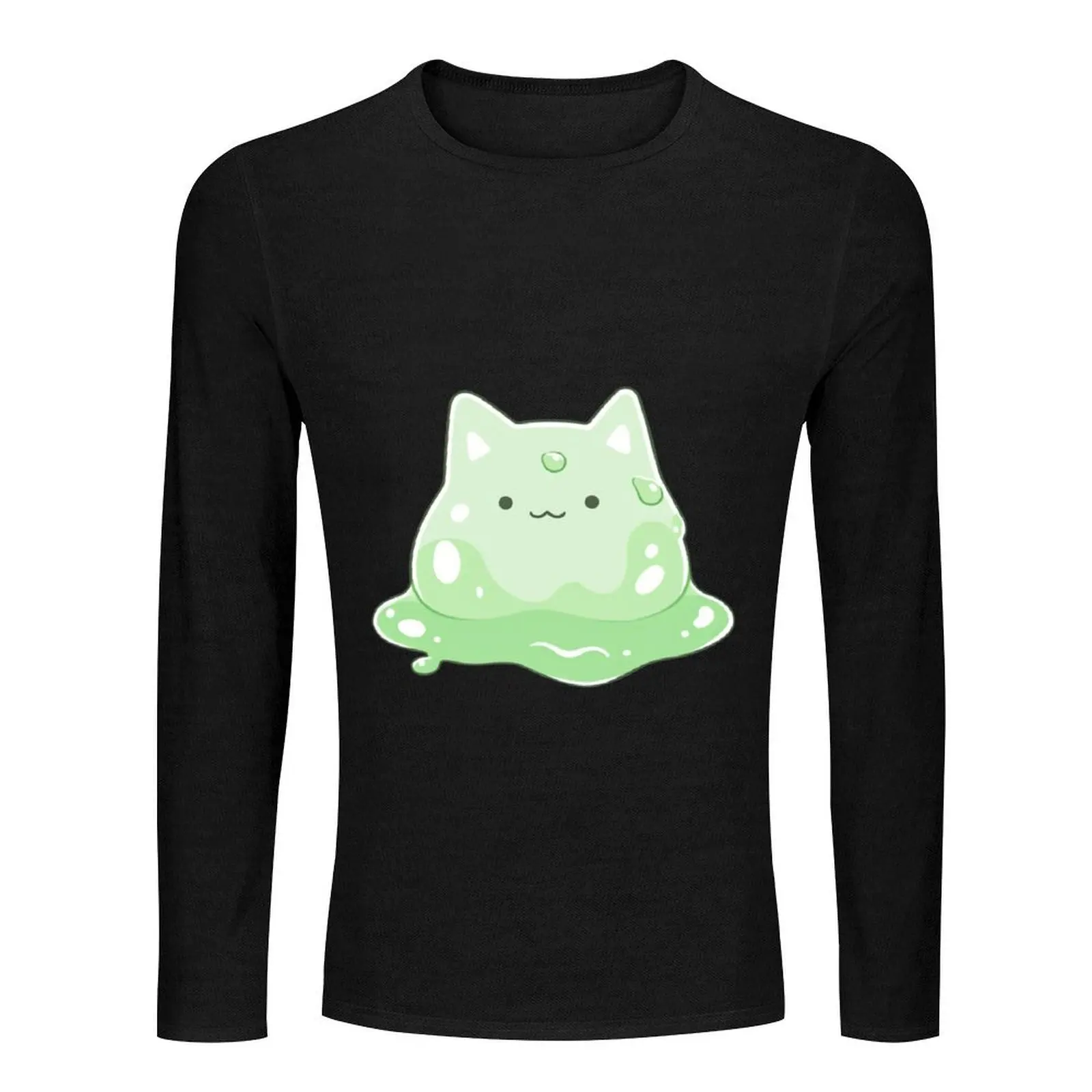 Зеленая длинная футболка Slimecat черные футболки блузки рубашки для тренировок