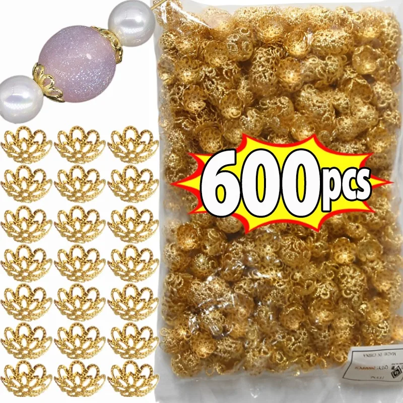 Фото Шапочки из бусин филиграни с пятью лепестками, 10 мм, 200/600 шт. №1