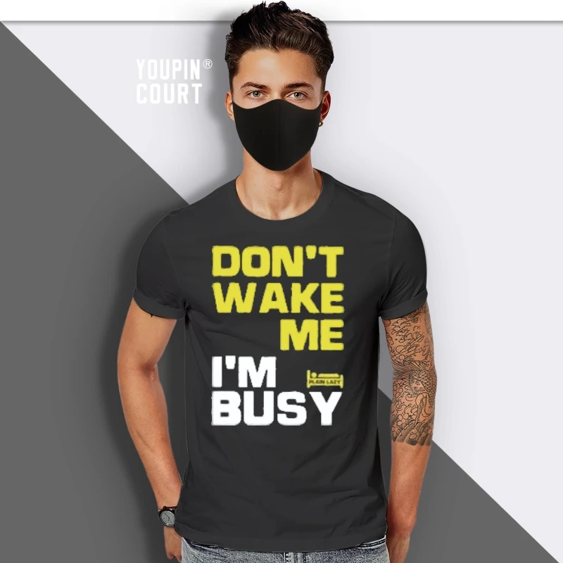

Plain Lazy DonT Wake Me MenS T-Shirt - Forest Green