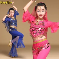girl oriental indin dress kids belly dance costumes set bollywood indian dancing clothes indian cloth set performance wear