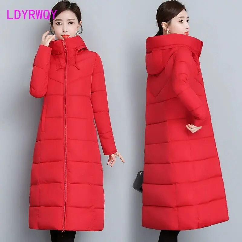 Women's 2022 new western style long cotton coat large size winter coat winter coat women's cotton-padded jacket
