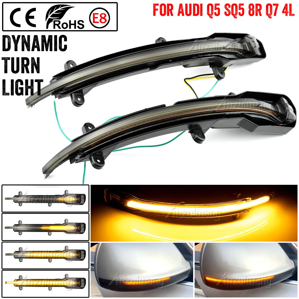 

For Audi Q5 FY 2018 2019 Q7 4M 2016-2018 LED Dynamic Turn Signal Light Flowing Water Sequential Side Mirror Blinker Indicator