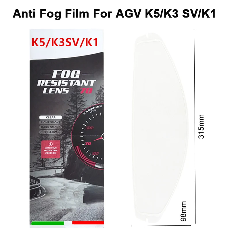 Motorcycle Helmet Anti Fog Film For AGV K5 K3SV K1 Rainproof Film For K3 SV Durable Nano Coating Helmets Visor Anti Fog Sticker