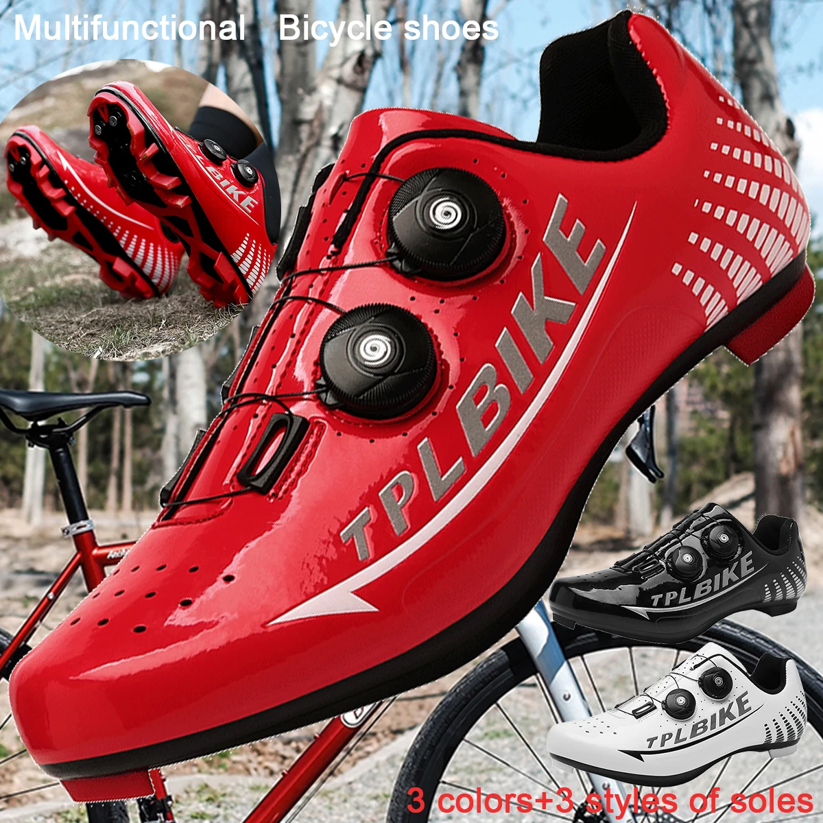 nowe męskie i damskie buty rowerowe na świeżym powietrzu trzyfunkcyjne podeszwy profesjonalne treningowe