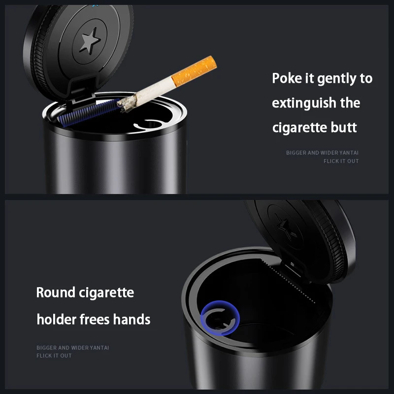 Автомобильная пепельница портативная с одной кнопкой новые энергетические