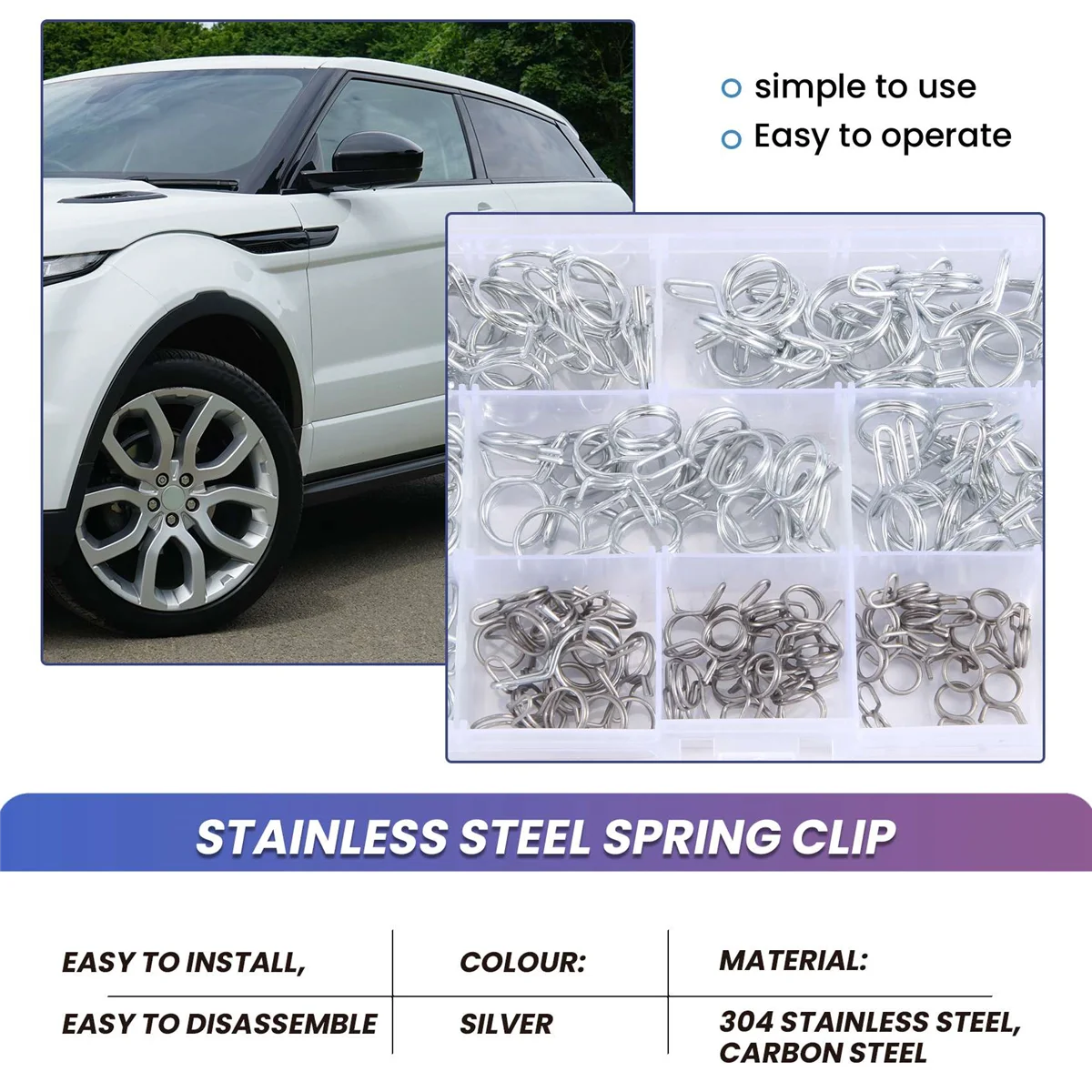 150 шт./компл. пружинный зажим из нержавеющей стали для шланга крепеж топливный