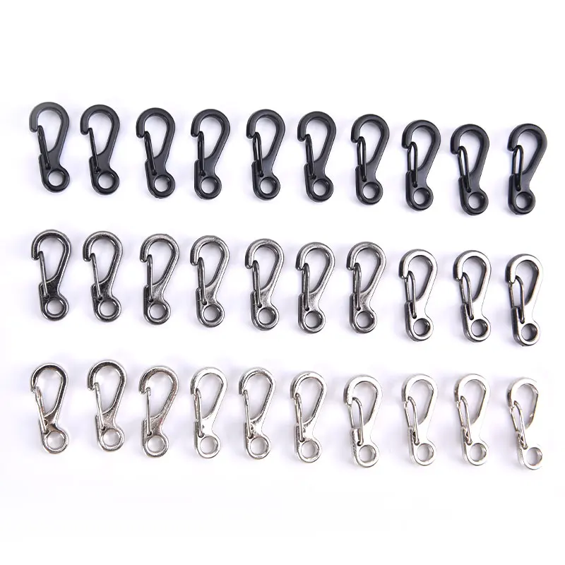 

10Pcs Mini Spring Backpack Clasps Climbing Carabiners Keychain Camping Hooks