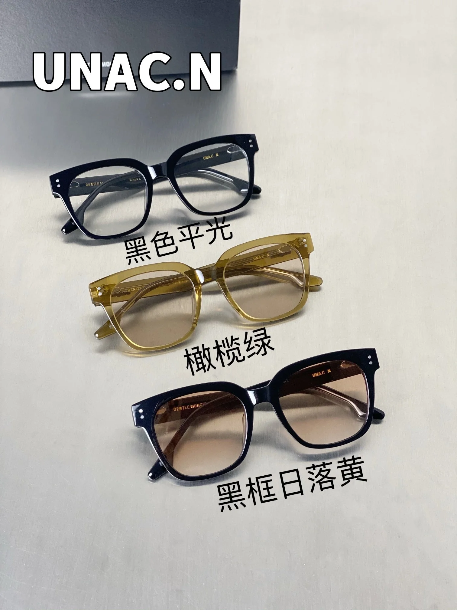 

GENTLE MONSTER Glasses Eye Black Designer UNA C Blue Light Blocking Women Men Clear Fake Prescription Reading Eyeglasses Frames