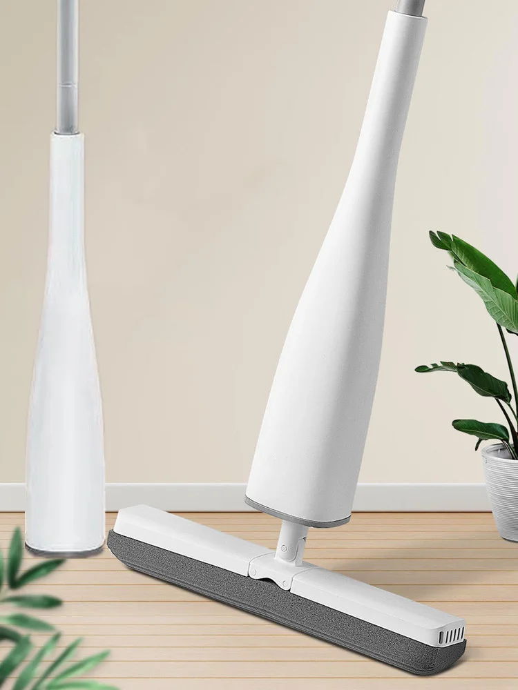 

Free Hand Washing Mop Automatic Self-Wringing Flat Mop Easy Mop with PVA Sponge Mop Heads Self-Wringing for Bedroom Floor Clean