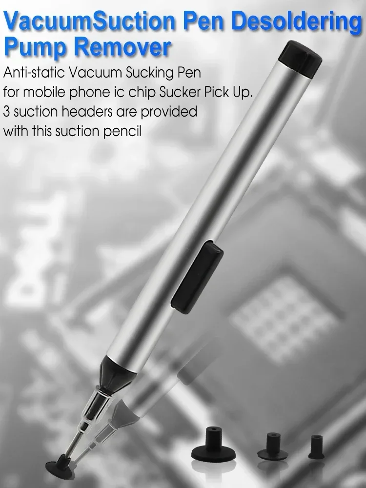 Антистатическая вакуумная Ручка для удаления припоя с 3 всасывающими головками