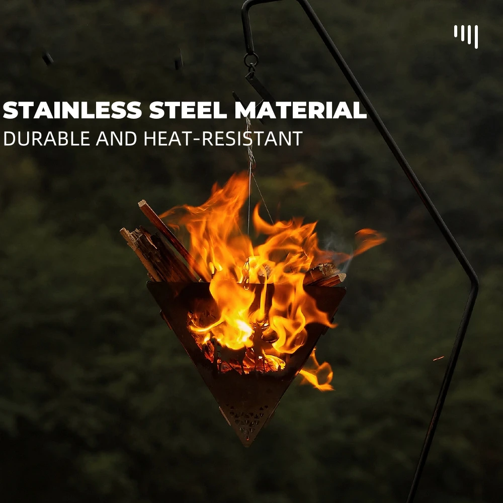 Треугольная подвесная печь для костра яма уличная треугольная вешалка барбекю