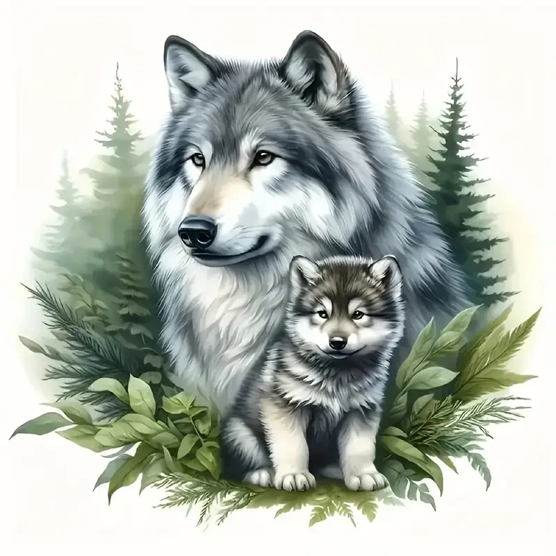 Наклейки «Мать и сын» с волком сьюзан ригер вся в мать