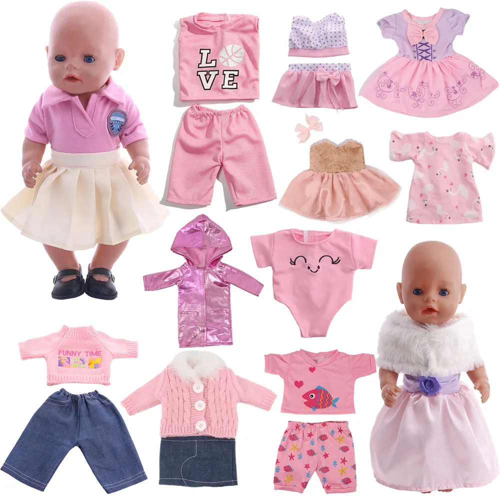 

Cute Doll Clothes Dress Accessories For Born Baby 43cm Items & 18 Inch American Doll for Girl's Toys & Our Generation Gift