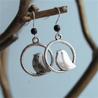 simple style exquisite cute silver color bird pendant earrings fashion ladies earrings engagement wedding party gift jewelry