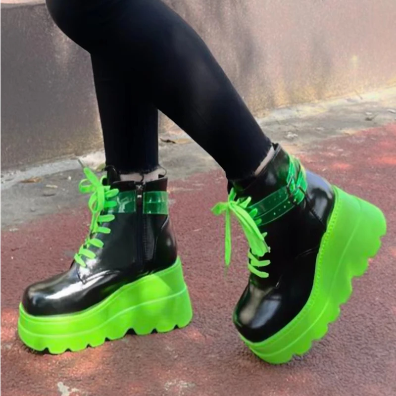 2022 Autumn Sport Women Punk Gothic Boots Platform Sneakers Woman Fashion Ladies Running Shoes Casual Vulcanize Shoes Zapatos