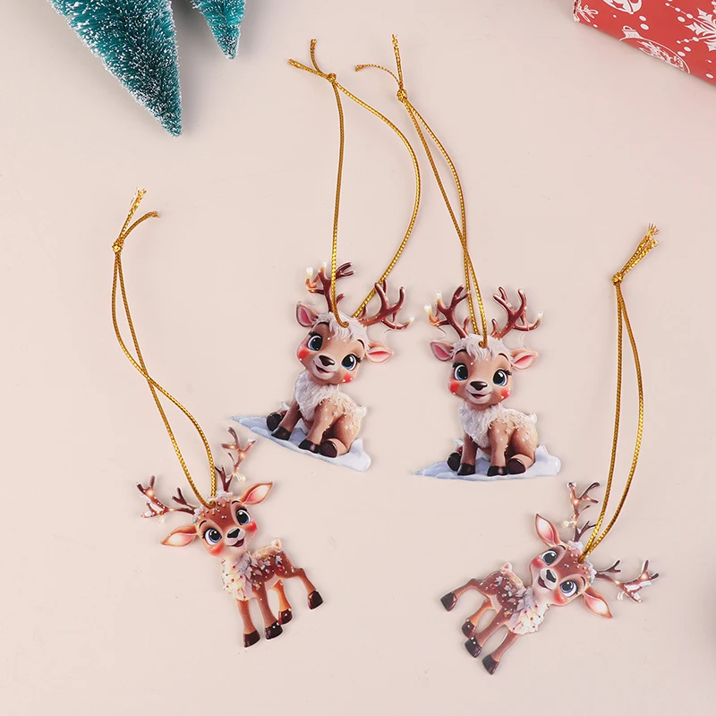 2 шт. рождественские подвески с мультяшными машинами веселый рождественский